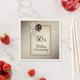 Serviette En Papier 50e anniversaire du Mariage