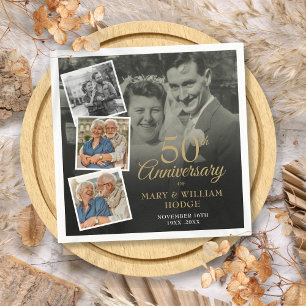 Serviette En Papier 50e anniversaire du Mariage 5 photo Collage