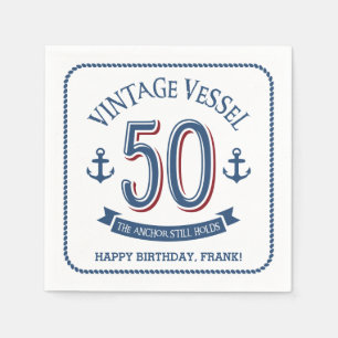 Serviette En Papier 50e anniversaire nautique