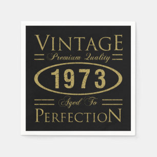 Serviette En Papier 50e anniversaire Vintage 1973