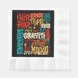 Serviette En Papier 50e Cassette De Graffiti Musique Et Hip hop Vintag