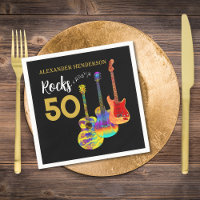 50th Birthday Guitar Rocks 50 Nom