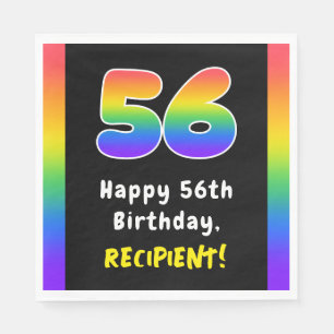 Serviette En Papier 56e anniversaire : Rainbow Spectrum # 56, Nom pers
