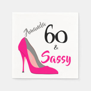 Serviette En Papier 60 et Sassy 60e anniversaire