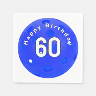 Serviette En Papier 60e anniversaire Blue Pickleball