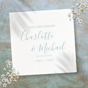Serviette En Papier 60e anniversaire de mariage de diamant Écriture él