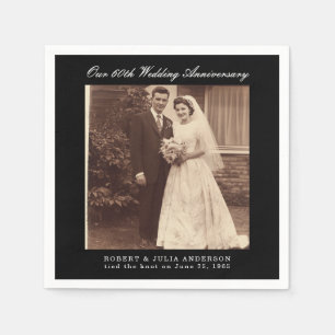 Serviette En Papier 60e anniversaire du Mariage Diamond Photo personna