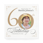 60e anniversaire Elegant Gold White Calligraphie P