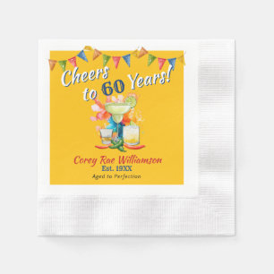 Serviette En Papier 60e anniversaire Fiesta mexicaine encourage à 60 a