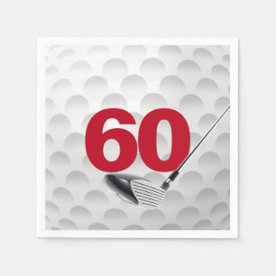 Serviette En Papier 60e anniversaire Golf Ball