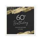 60e Anniversaire Soirée Gold Black Invitation