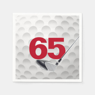 Serviette En Papier 65e anniversaire Golf Ball