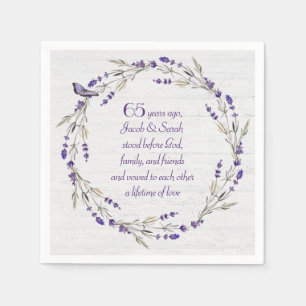 Serviette En Papier 65e anniversaire Lavender Wreath