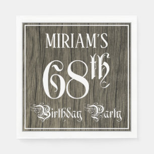 Serviette En Papier 68e fête d'anniversaire — Script fantaisie, Faux W