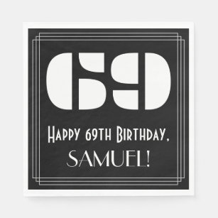 Serviettes Anniversaire 69 Ans Zazzle Ca Serviettes Anniversaire 69 Ans Zazzle Ca