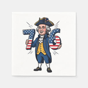 Serviette En Papier 6-7 7-6 George Washington Six Sept Mèmes 67 Tendan