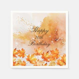 Serviette En Papier 70 Anniversaire d'automne