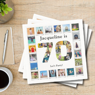 Serviette En Papier 70e anniversaire Conception de votre propre collec