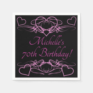 Serviette En Papier 70e anniversaire de la femme