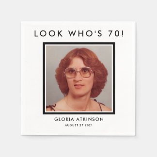 Serviette En Papier 70e anniversaire de personnalisation serviettes ph