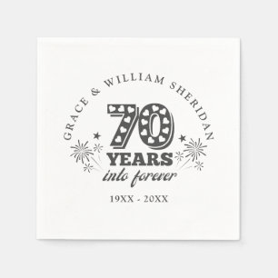 Serviette En Papier 70e anniversaire du Mariage pour toujours