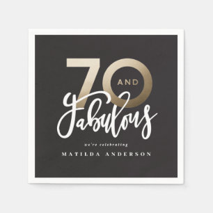 Serviette En Papier 70e anniversaire en faisant 70 look bon moderne