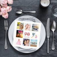 70e anniversaire fête photo collage