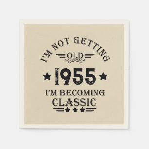 Serviette En Papier 70e anniversaire vintage personnalisé