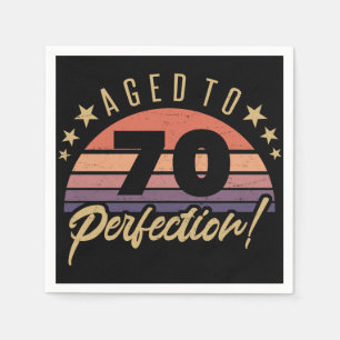 Serviette En Papier 70e Humour d'anniversaire Retro