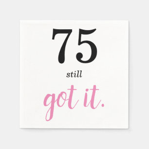 Serviette En Papier 75 L'Ont Encore Obtenu Anniversaire