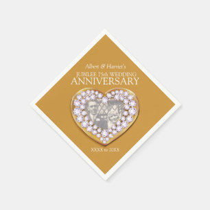 Serviette En Papier 75e anniversaire du jubilé photo du mariage