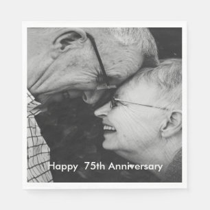 Serviette En Papier 75e anniversaire du Mariage serviettes photo perso