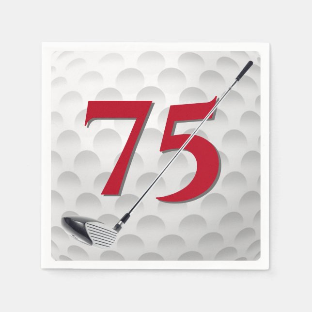Serviette En Papier 75e anniversaire Golf Club Napkins (Devant)