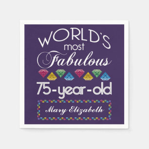 Serviette En Papier 75e anniversaire Les plus fabuleuses pierres color