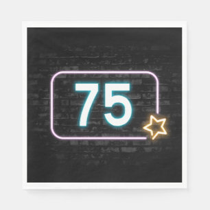 Serviette En Papier 75e anniversaire Neon Connexion en brique