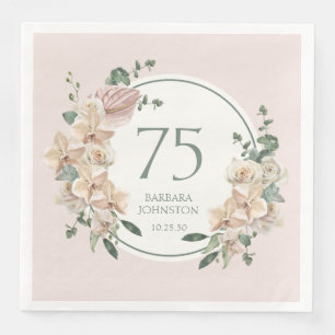 Serviette En Papier 75e anniversaire Tropical Floral