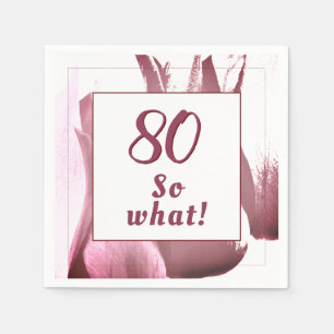 Serviette En Papier 80 alors Quel Abstrait Tulip Flower 80e anniversai