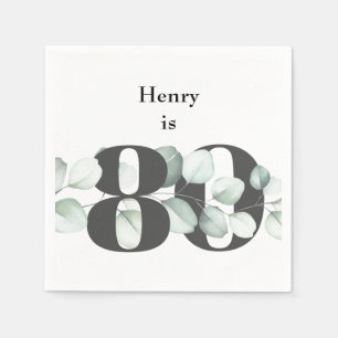 Serviette En Papier 80e anniversaire Cocktail personnalisé serviettes