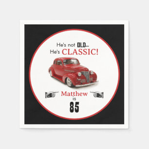 Serviette En Papier 85e anniversaire pas vieux mais rouge classique 19