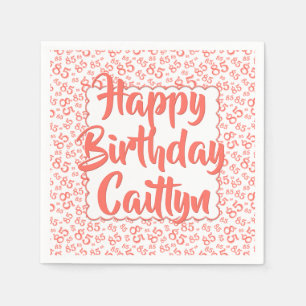 Serviette En Papier 85e anniversaire Random Number Motif Scallops Cora