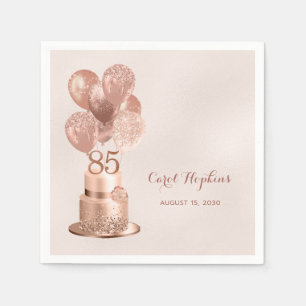 Serviette En Papier 85e anniversaire Rose Gold Cake