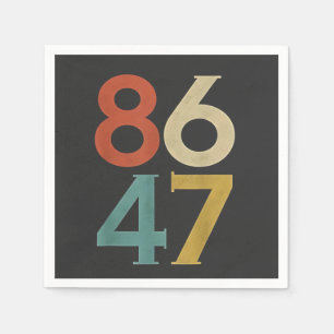 Serviette En Papier 86 47 Trump Cool rétro anti-Trump