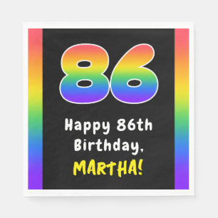 Serviette En Papier 86e anniversaire : Rainbow Spectrum # 86, Nom pers