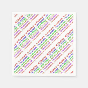 Serviette En Papier 90e anniversaire Jalons