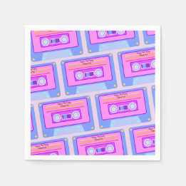 Serviette En Papier 90s 80s Vaporwave esthétique Joyeux anniversaire
