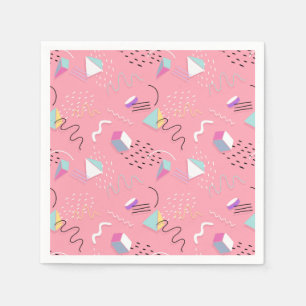 Serviette En Papier 90s Géométrie et gigognes