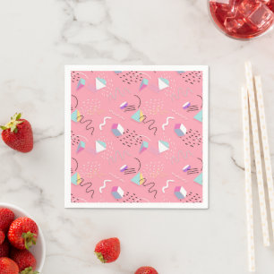 Serviette En Papier 90s Géométrie et gigognes