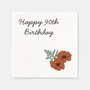 Serviette En Papier 90th Birthday Napkins 