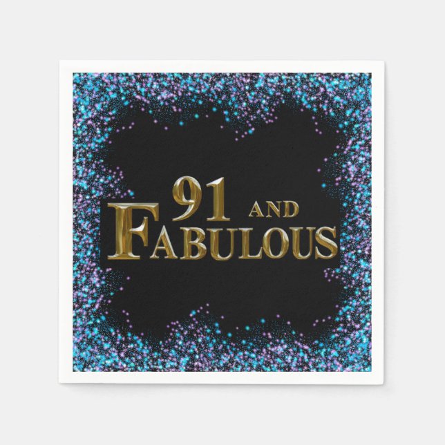 Serviette En Papier 91e anniversaire  (Devant)