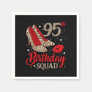 Serviette En Papier 95 Years Old Gifts 95th Birthday Squad Leopard Hig